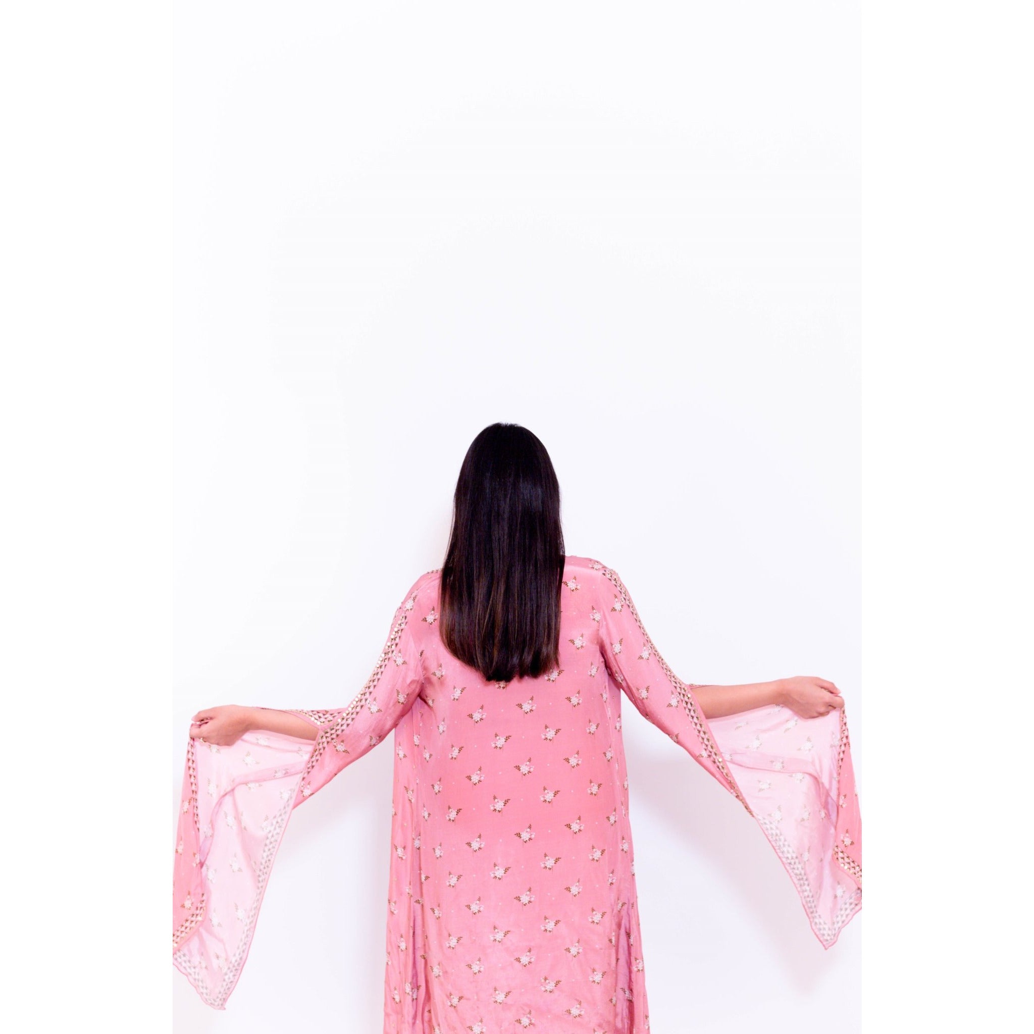 Soup By Sougat Paul - Pink Wrap Crop Top Dhoti Set